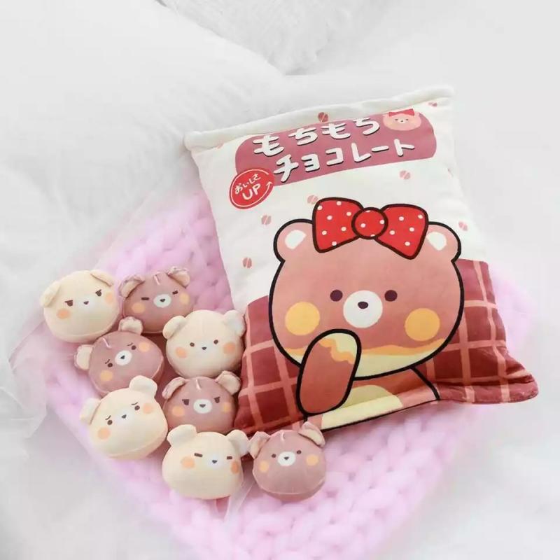 A Bag Of Kawaii Chocolate Pudding Bear Dolls  |  Mini Stuffed Animals