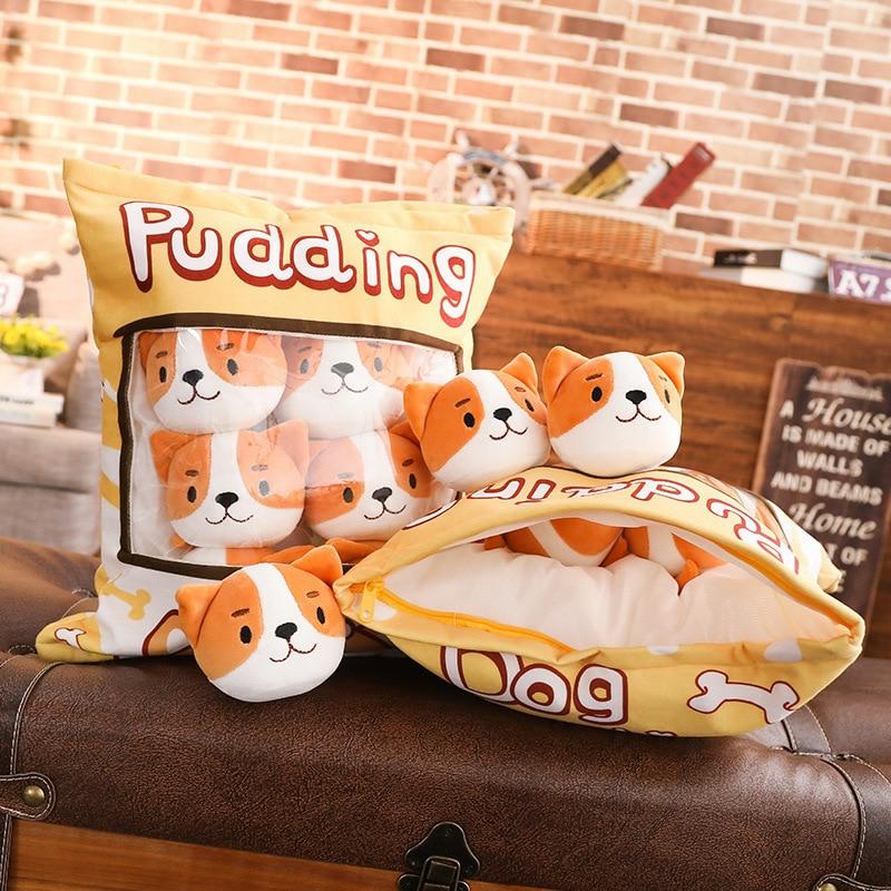 A Bag Of Kawaii Shiba Inu Pudding Plushies  |  Mini Stuffed Animals