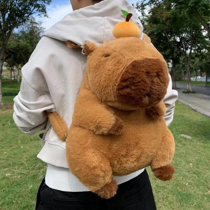 Adorable Capybara Plush Backpack – Limited Edition  |  Cute Stuffed Animals