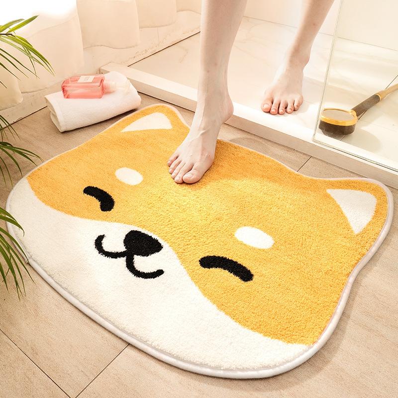 Cute Shiba Inu Bathroom Floor Mat – Limited Edition  |  Mats