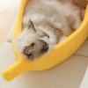 Kawaii Banana Soft Cushion Cat Bed – Limited Edition  |  Cat House