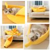 Kawaii Banana Soft Cushion Cat Bed – Limited Edition  |  Cat House