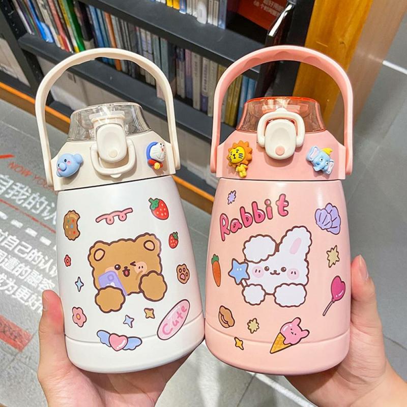 Kawaii Bear Bunny Sticker Style Bottle (1000Ml)  |  Bottles