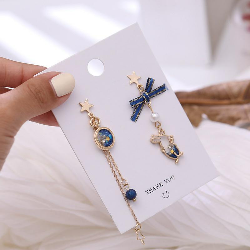 Kawaii Bunny Galaxy Star Korea Earrings – Limited Edition  |  Earrings