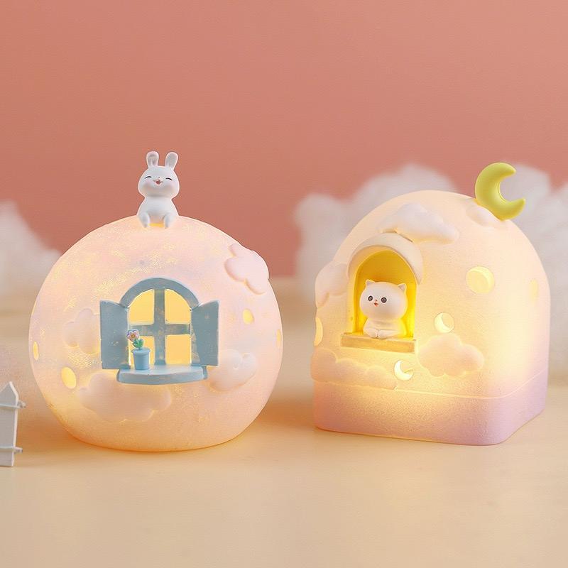 Kawaii Bunny Moon House Galaxy Lamp – Special Edition  |  Kawaii Lamps