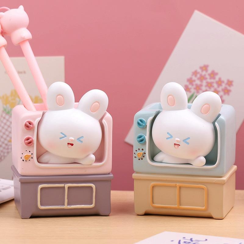 Kawaii Bunny Tv Stationery Holder Doll – Limited Edition  |  Doll House