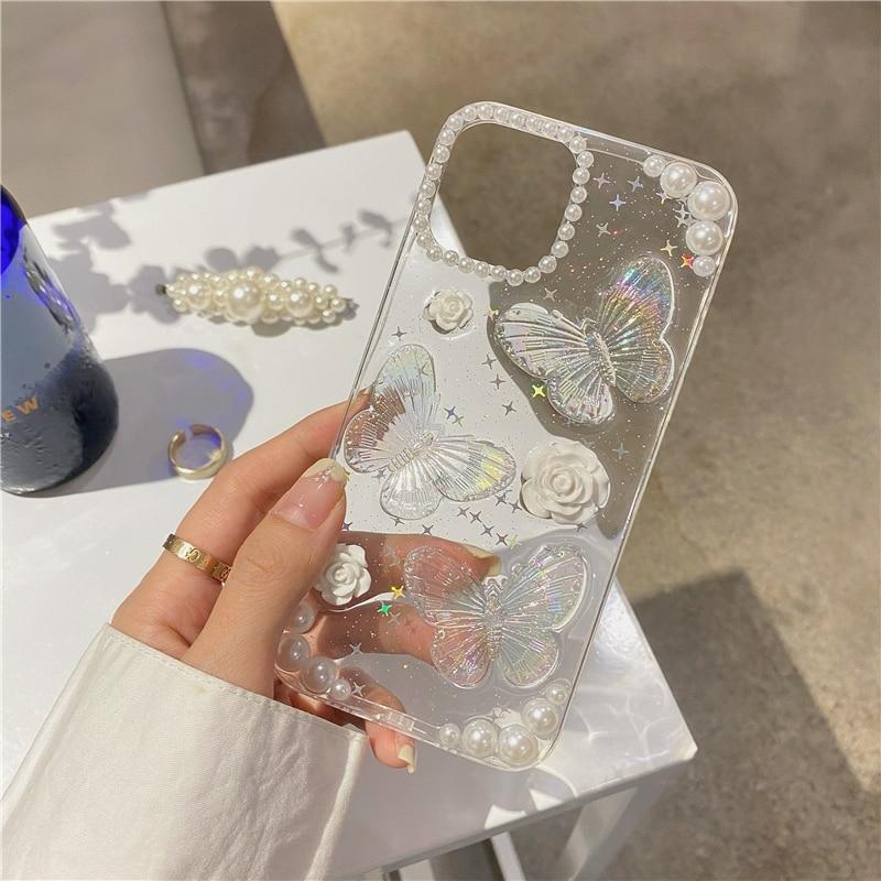 Kawaii Butterfly 3D Glitter Phone Case – Limited Edition  |  Phonecase