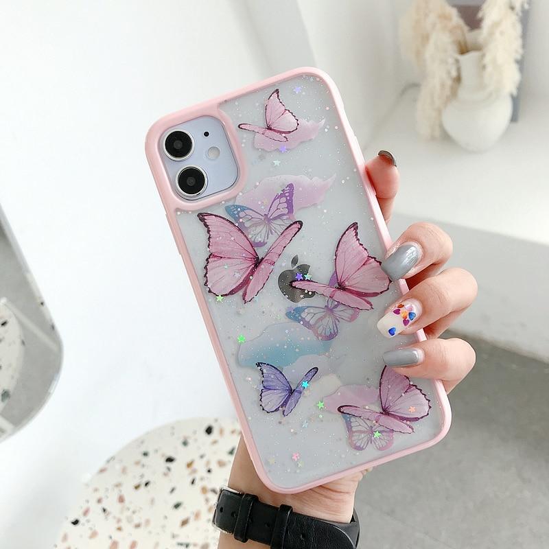 Kawaii Butterfly Glitter Phone Case  |  Phonecase