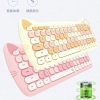 Kawaii Candy Cat Wireless Keyboard Mouse Set – Limited Edition  |  Desk Organizers