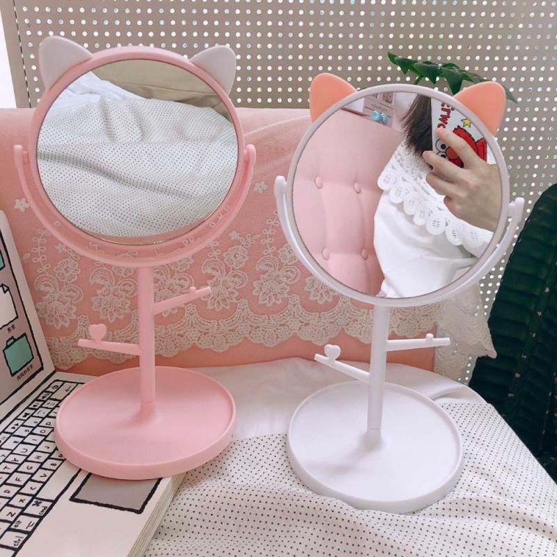 Kawaii Cat Ears Desktop Mirror – Limited Edition  |  Desk Accessories