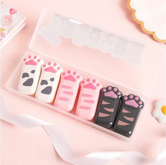 Kawaii Cat Paw Correction Tape (6Pcs)  |  Erasers