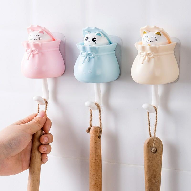 Kawaii Cats Pop-Up Sticky Wall Hanger  |  Desk Accessories