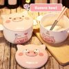 Kawaii Ceramic Piglet Ramen Bowl – Special Edition  |  Bottles