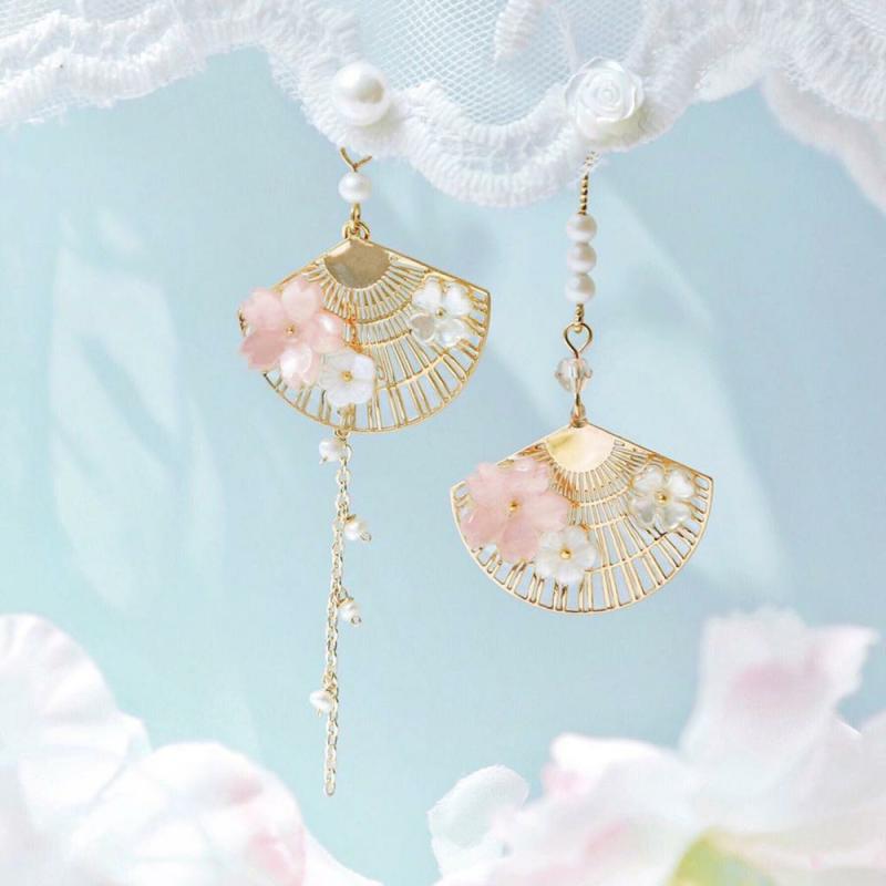 Kawaii Cherry Blossom Fan Earrings – Limited Edition  |  Earrings