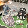 Kawaii College Style Canvas Grid Backpack – Limited Edition  |  Bags