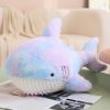 Kawaii Cotton Candy Rainbow Shark Plush Xl (80Cm)  |  Cute Stuffed Animals