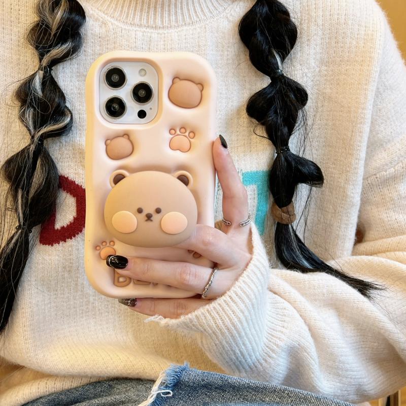 Kawaii Cute Bear Silicone 3D Phone Case – Limited Edition  |  Phonecase