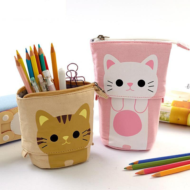 Kawaii Cute Kitty Cat Canvas Pencil Case  |  Pencil Cases