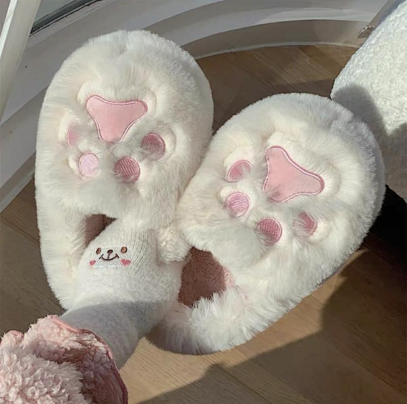 Kawaii Fluffy Cat Paw Cozy Slippers – Limited Edition  |  Slippers