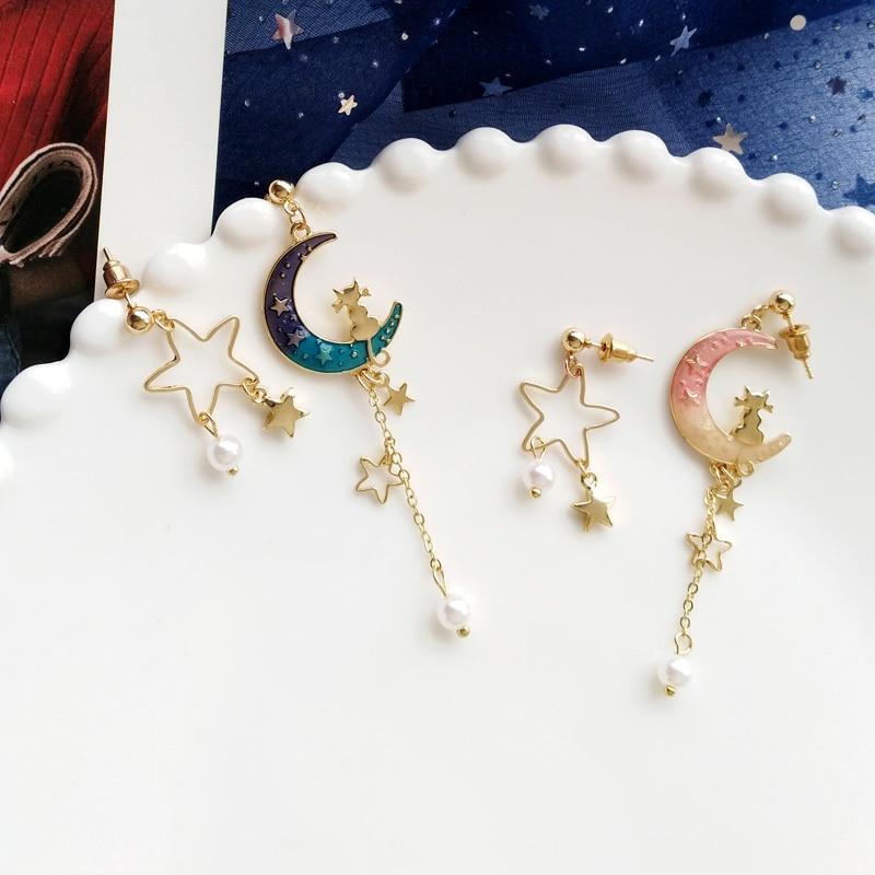 Kawaii Galaxy Moon Starry Earrings – Limited Edition  |  Earrings