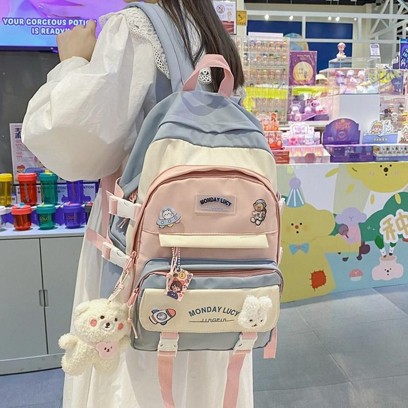 Kawaii Harajuku Style Pastel College Backpack  |  Bags