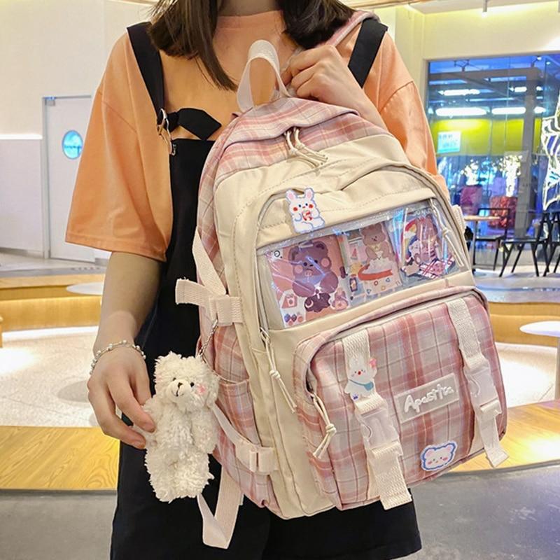 Kawaii Japanese Style Canvas College Backpack  |  Bags