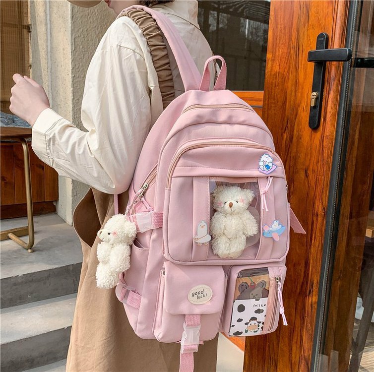 Kawaii Japanese Style High School Multipocket Backpack  |  Bags