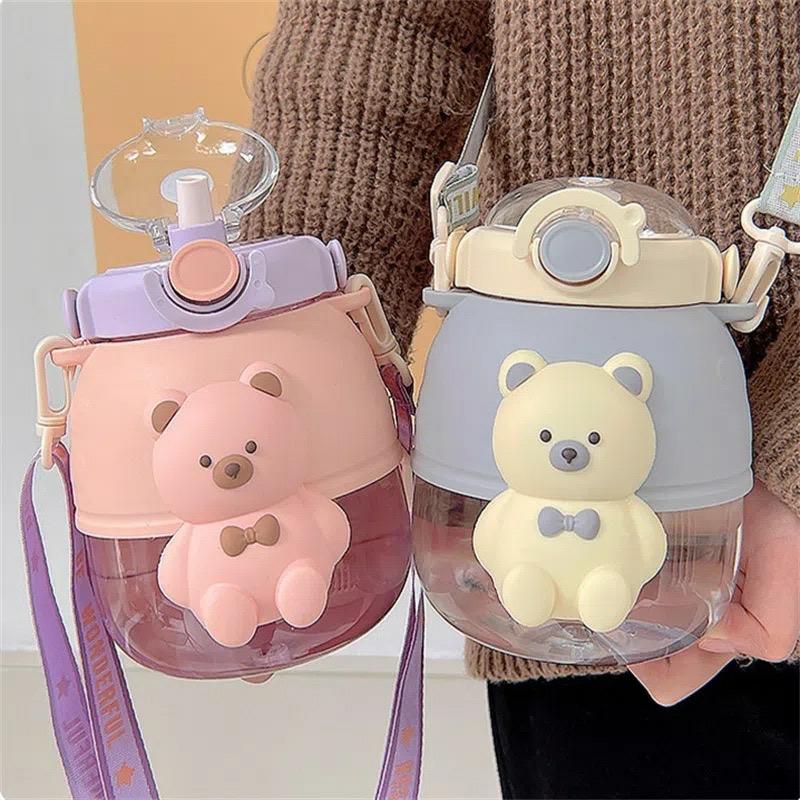 Kawaii Jumbo Bear Straw Water Bottle – Limited Edition  |  Bottles