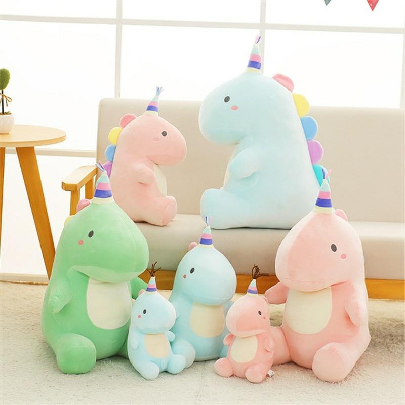 Kawaii Jumbo Pastel Birthday Dinosaur Plush (50Cm)  |  Dinosaur