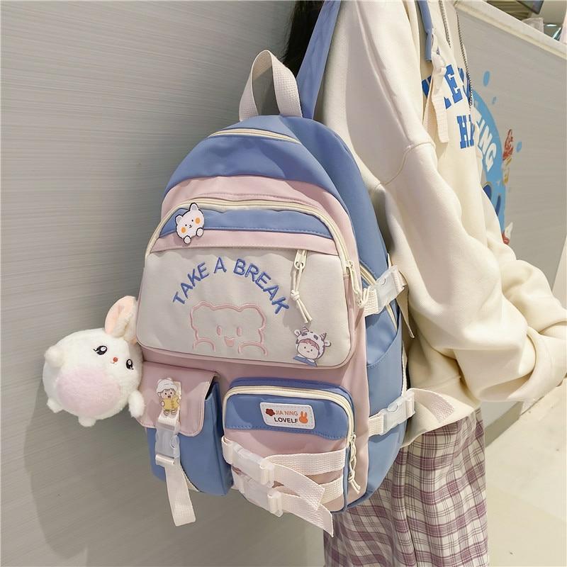 Kawaii Korea Bear Style Harajuku Pastel Backpack  |  Bags