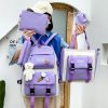 Kawaii Korea Canvas Harajuku Backpack Set (5Pcs)  |  Bags