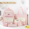 Kawaii Korea Pastel Harajuku Backpack Set (5Pcs)  |  Bags