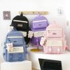 Kawaii Korea Pastel Harajuku Backpack Set (5Pcs)  |  Bags