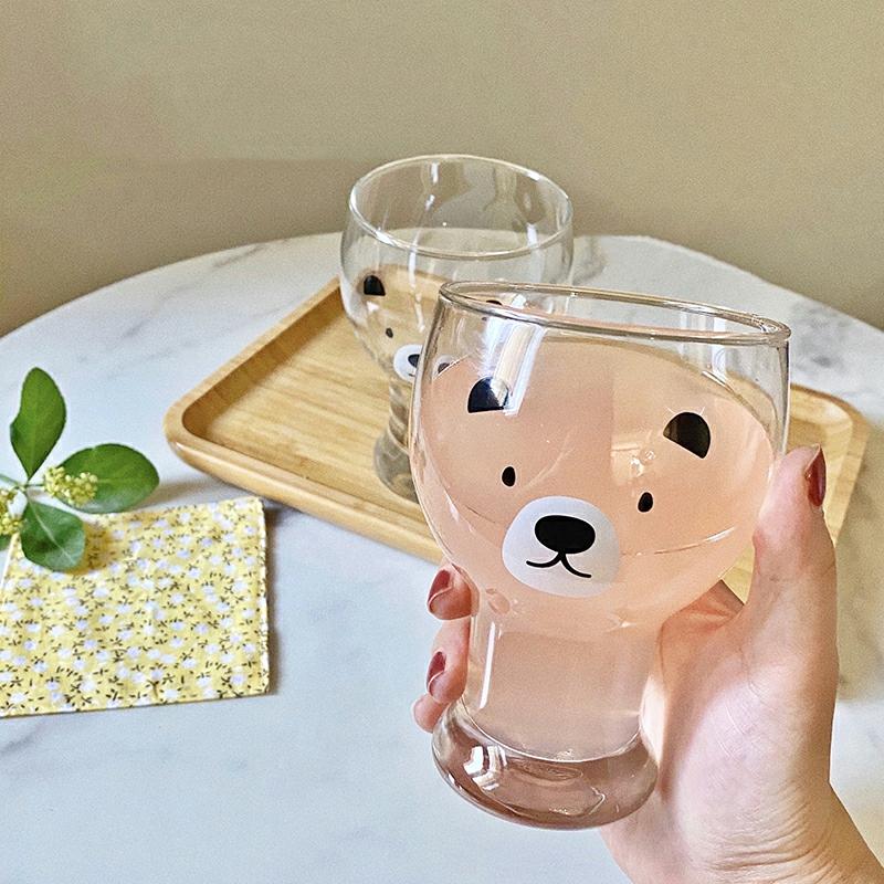 Kawaii Korea Style Bear Glass Cup – Limited Edition  |  Bottles