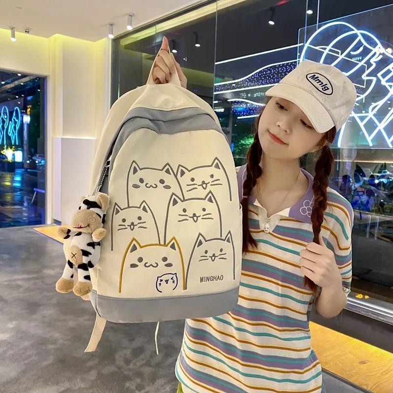 Kawaii Korea Style Cats Pastel Backpack – Limited Edition  |  Bags