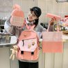 Kawaii Korea Style Harajuku Plaid Grid Backpack Set  |  Bags