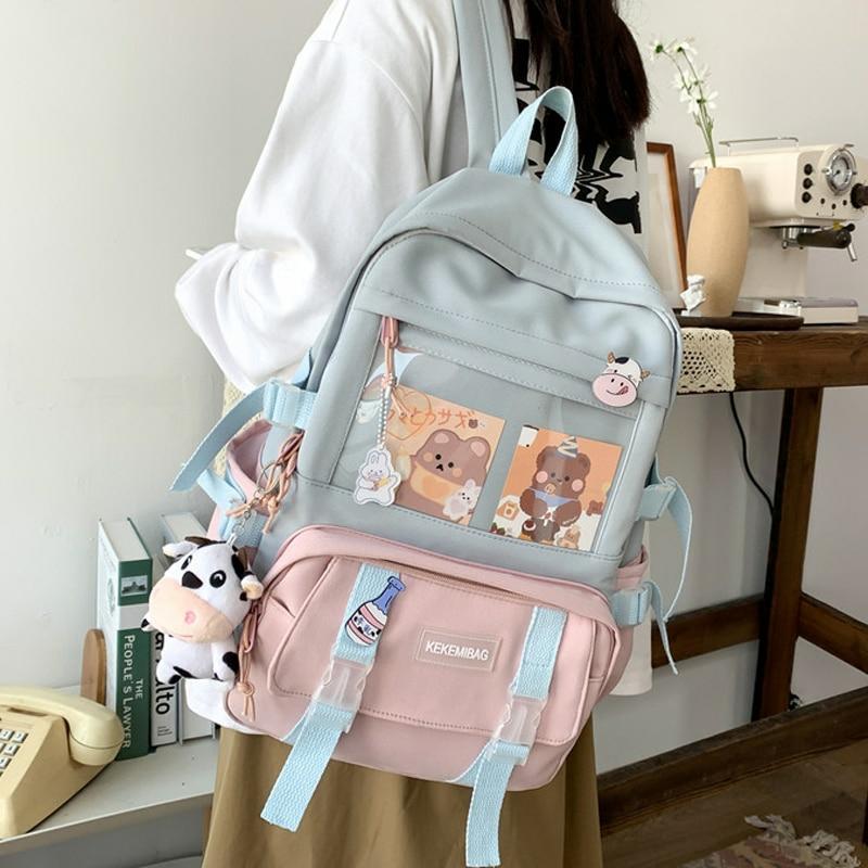 Kawaii Korea Style Soft Pastel Backpack  |  Bags