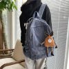 Kawaii Korean Style Corduroy College Backpack  |  Bags