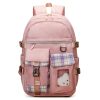 Kawaii Large Capacity Canvas Grid Backpack – Limited Edition  |  Bags