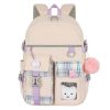 Kawaii Large Capacity Canvas Grid Backpack – Limited Edition  |  Bags