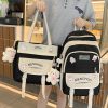 Kawaii Large Capacity College Fashion Backpack Set (2Pcs)  |  Bags