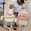 Kawaii Large Capacity College Fashion Backpack Set (2Pcs)  |  Bags