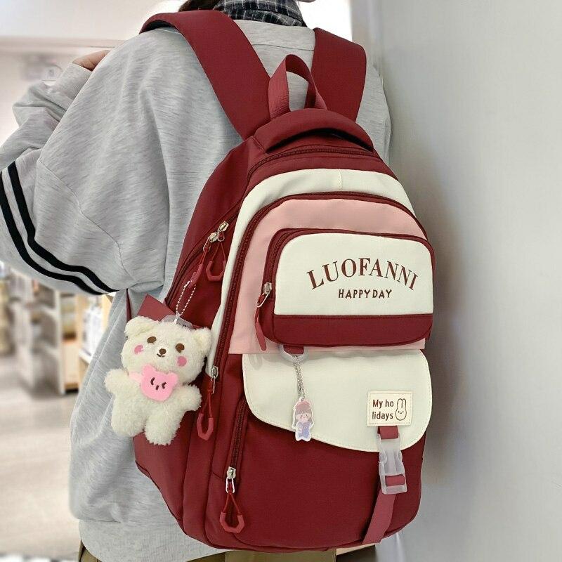 Kawaii Large Capacity Waterproof Harajuku College Backpack  |  Bags