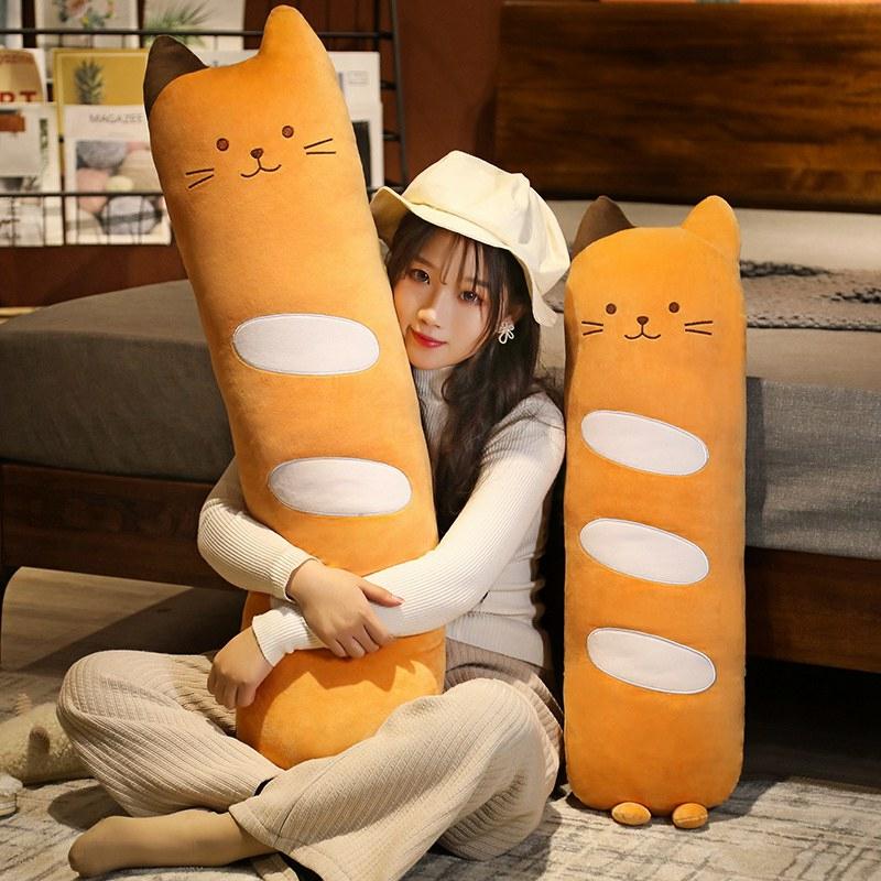 Kawaii Long Cat Loaf Pillow Plush (90Cm) – Limited Edition  |  Giant Stuffed Animals