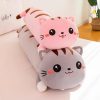 Kawaii Long Happy Cat Pillow Plush Xl (90Cm)  |  Giant Stuffed Animals