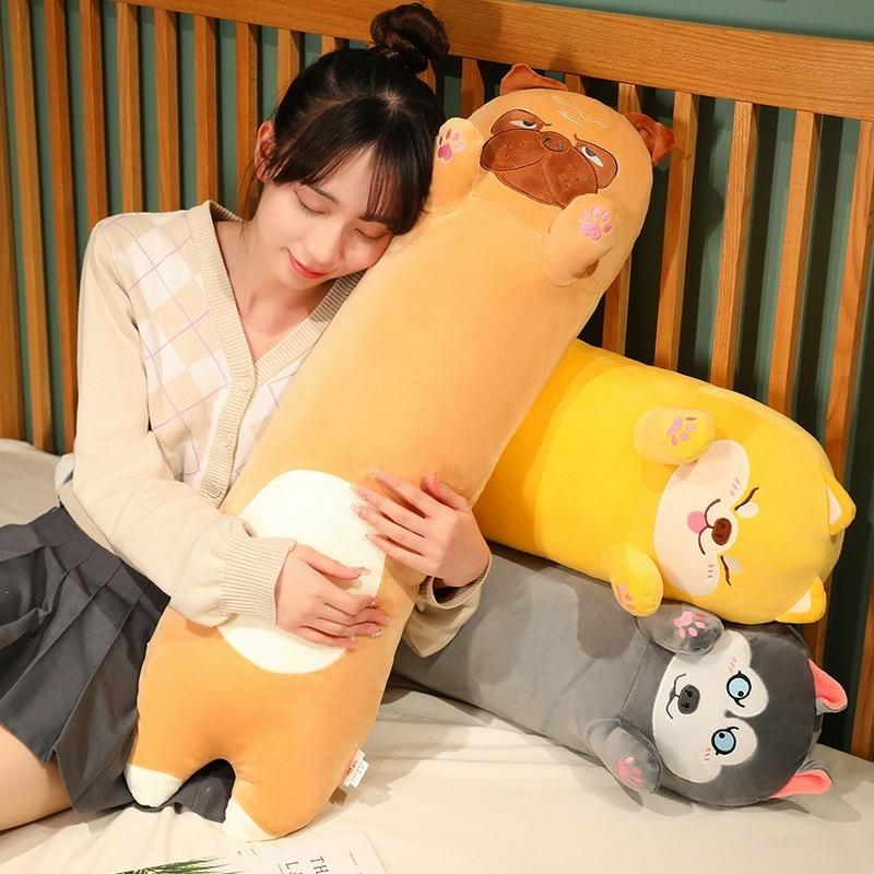 Kawaii Long Shiba Husky Pillow Plush Xl (90Cm)  |  Shiba