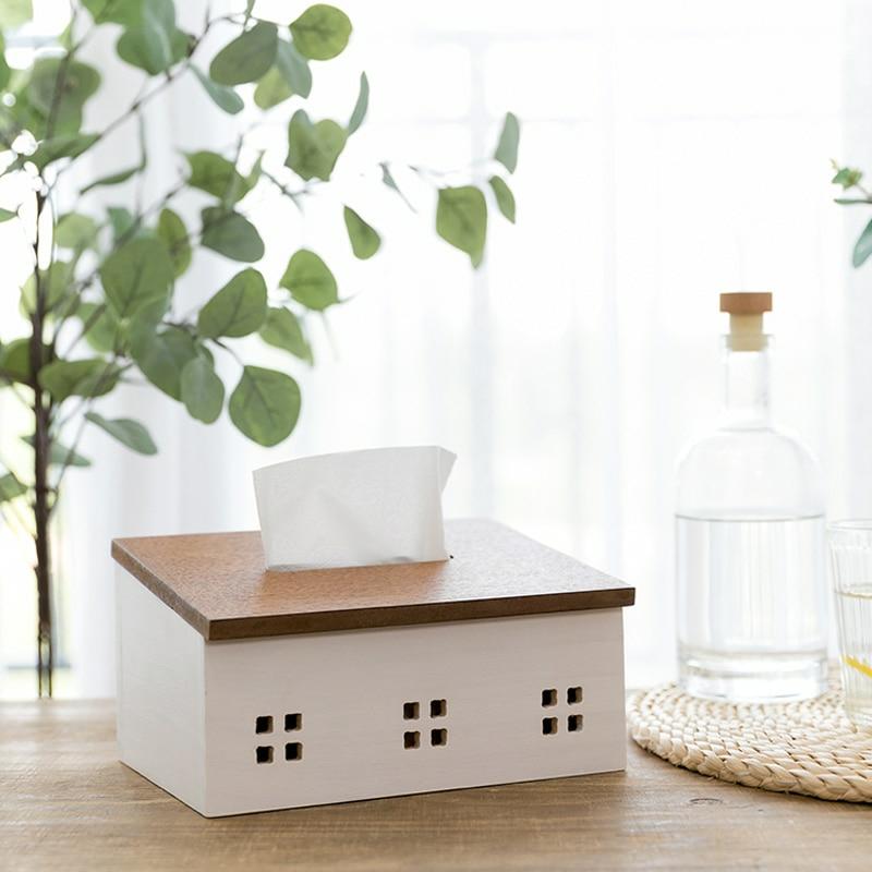 Kawaii Nordic Style Wood Tissue Box  |  Tissue Box