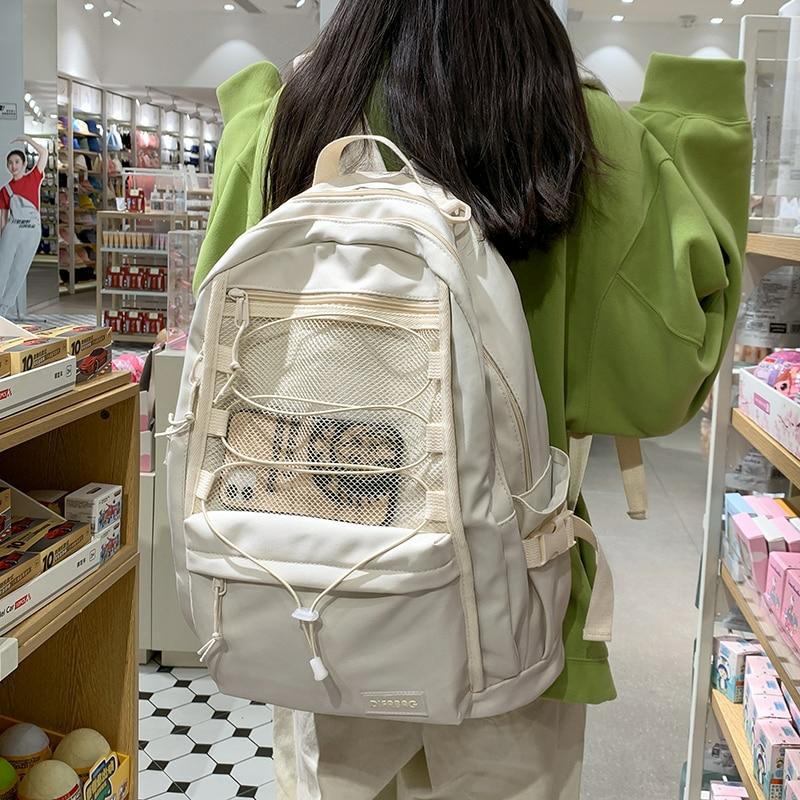 Kawaii Nylon Harajuku Solid Pastel College Backpack  |  Bags