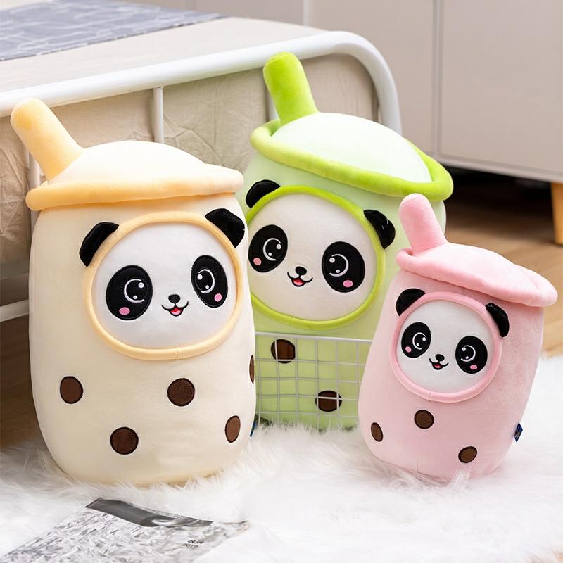 Kawaii Panda Boba Tea Plush Xl (50Cm)  |  Cute Stuffed Animals