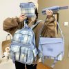 Kawaii Pastel Canvas Harajuku Backpack Set (4Pcs)  |  Bags